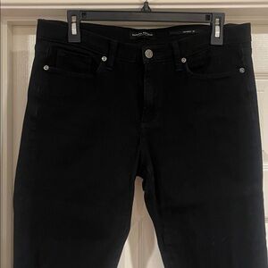 Banana Republic Black Skinny Jeans with Knee Rips